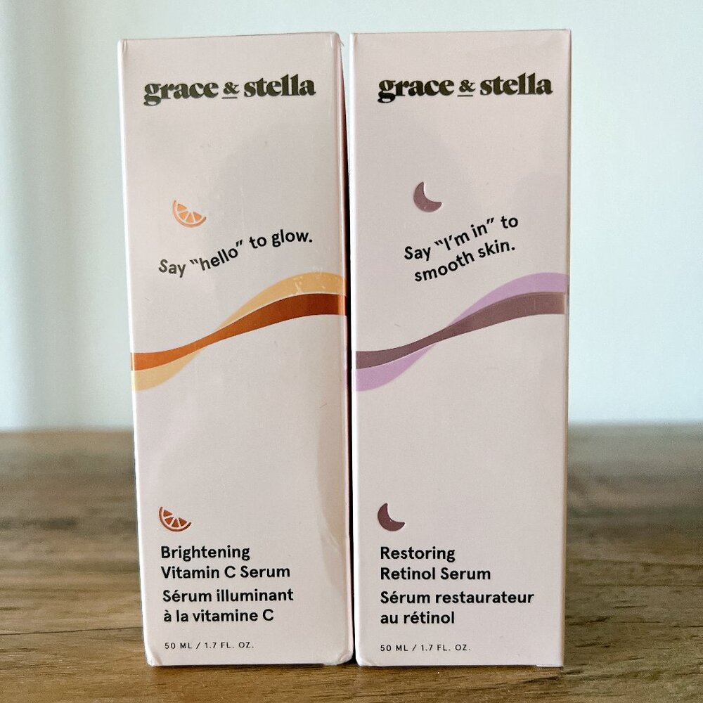 grace & stella Vitamin C Serum & Retinol Serum - New in box